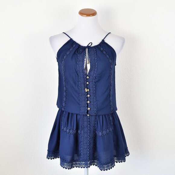 Melissa Odabash Chelsea Mini Dress Navy NEW - XS - Picture 1 of 10